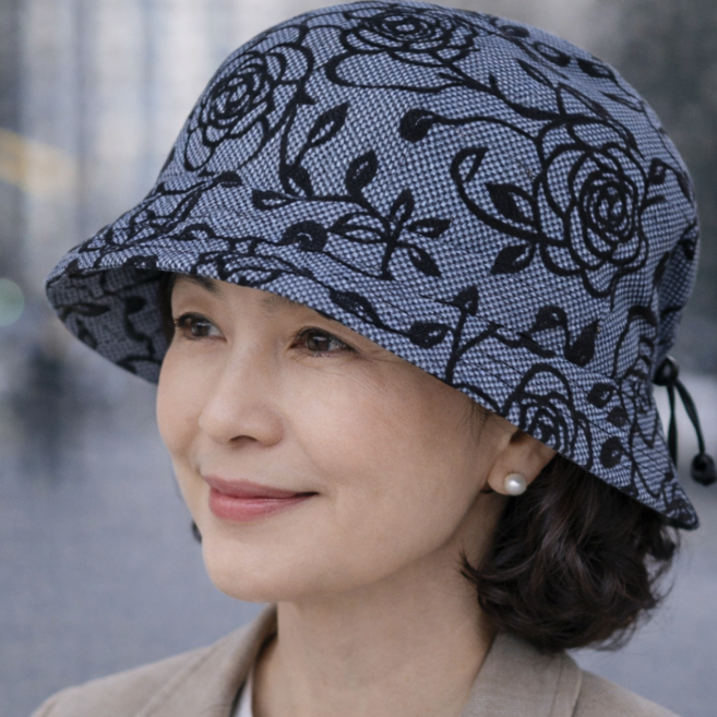 이엠 h13 봄 가을 플라워 중년버킷모자 중년여성모자