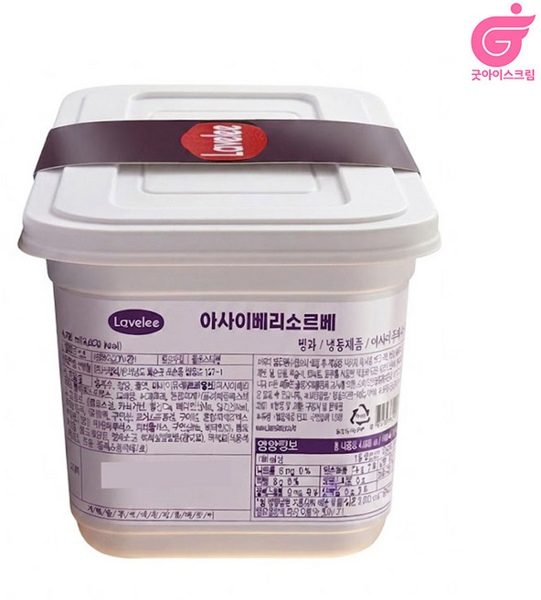 라벨리 4리터 아사이베리소르베, 1개, 4L