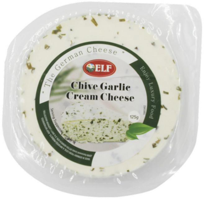 제르미 엘프 차이브 갈릭 크림치즈, 125g, 12개