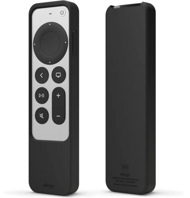 엘라고 R2 슬림 케이스 2022 Apple TV 4K HD Siri 리모컨 3세대 호환 2021 2세대 - 경량 스크래치 없음 모든 기능에 대한 전체 액세스 블랙, Black