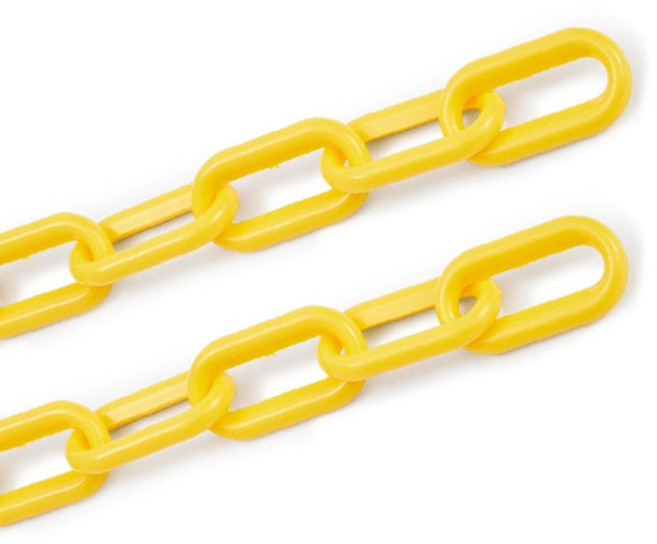 주차금지 플라스틱 체인 주차체인 컬러체인 체인 줄 바리게이트, 노랑색, 1개