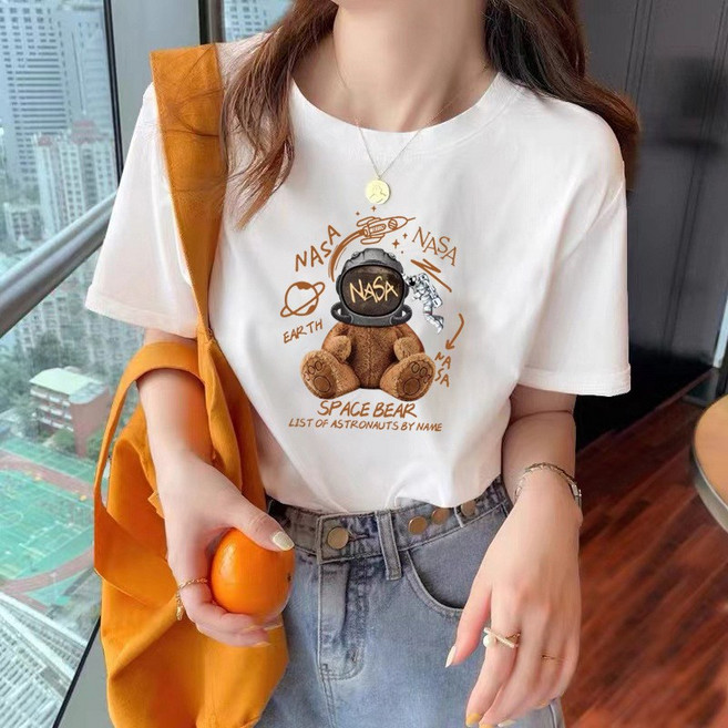 重磅純棉 短袖T恤女 寬鬆百搭 大尺碼 [JC的店]