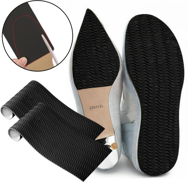 바잇마이 신발 운동화 구두 밑창 보강패드 뒷굽 수선 잘라쓰는 미끄럼방지 패치 2p, 2개, 블랙