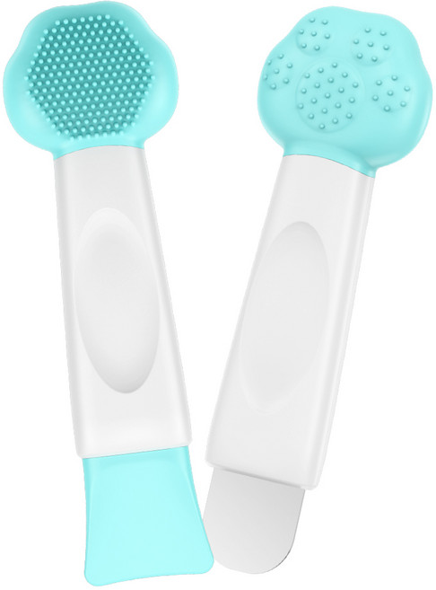 3 IN 1 실리콘 세안 브러쉬 얼굴 각질관리기기 블랙헤드 코메도 피지 제거기 마스크 브러쉬, 블루