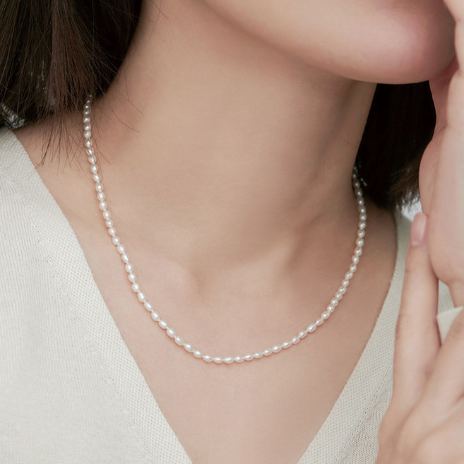 MUFAN 정교한 디자인 천연 담수 진주 목걸이 생일 선물 고급 기프트 박스 포장