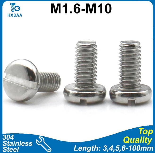 슬롯형 라운드 머신 스크류 슬롯 드라이브 패스너, 1개, 3. M5 (10pcs) / P. 40mm