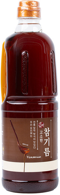 맛뜨락 고소한 참깨 참기름, 1개, 1L