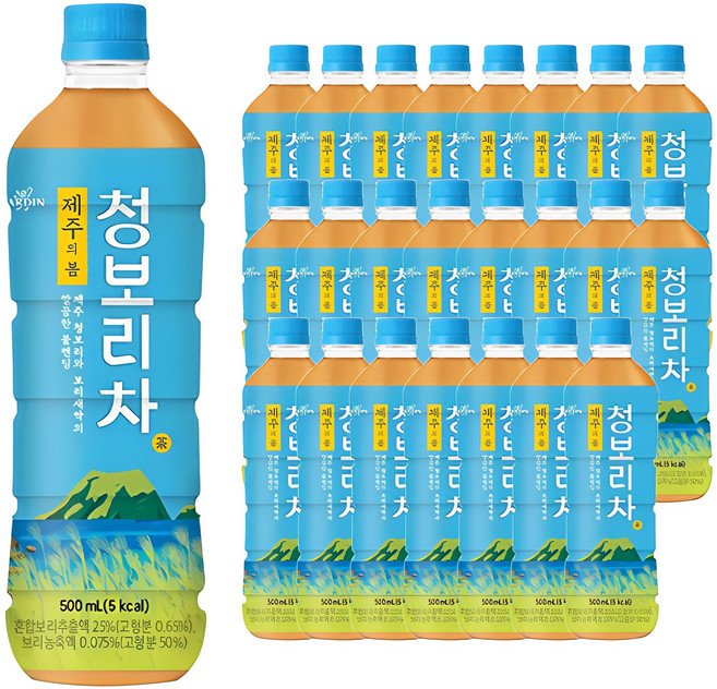 쟈뎅 제주의 봄 청보리차, 500ml, 24개