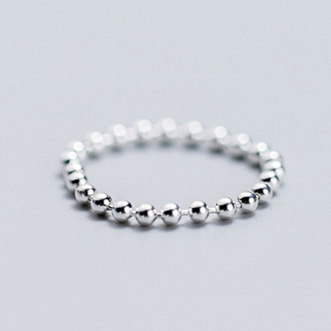 에르모사제이 R035 실버 925 데일리 레이어드 은볼 여성 은 반지