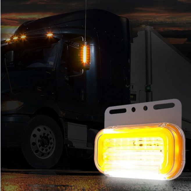 트럭차폭등 24V 2WAY 무빙 LED 옐로우 1P 언더등 시그널등 wjp*85847sr, 1개