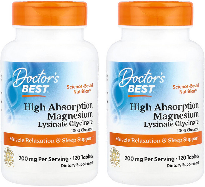 닥터스베스트 2개X 고흡수 마그네슘 200mg(1정당 100mg) 120정, 2개