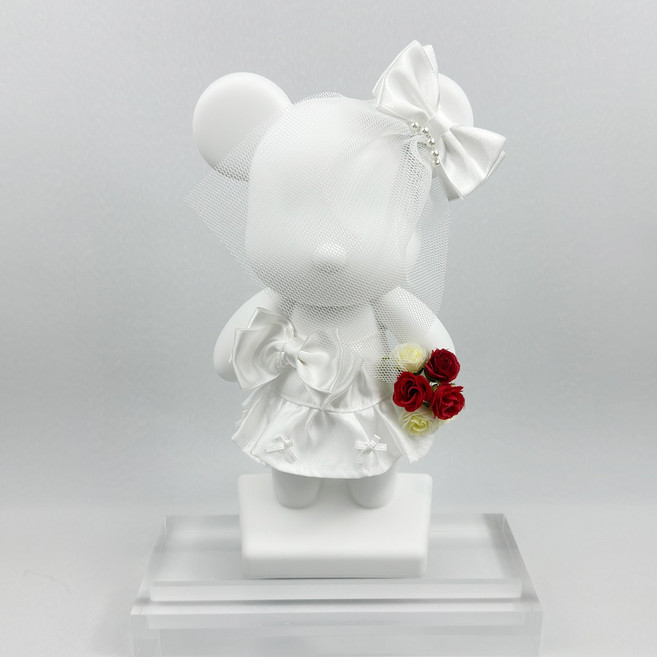 대형 석고방향제 28.7cm 자석형 곰꾸미기 빅베어브릭 [숏드레스] + (탈취제+오일) 세트 매그니토, 푸른구름