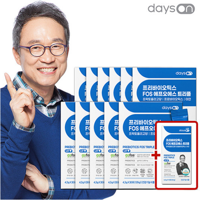 [데이즈온] [롯데단독] 오한진 프리바이오틱스 FOS 트리플 11박스+체험분 10포 /유산균먹이, 11박스