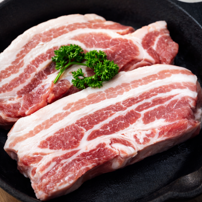 [당일작업] 한돈 국내산 1+등급 냉장 삼겹살 구이용, 500g, 1개