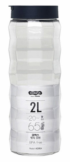 M코멕스 국산 대용량 2리터 엣지 물병 BPA프리 냉장고물병 물통, 1개, 2L, 챠콜