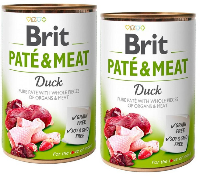 브릿 파테앤미트 독 주식캔 오리 400g 2개