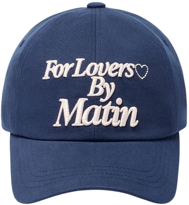 리코차니몰 마뗑킴 FOR LOVERS LOGO POINT BALL CAP IN NAVY