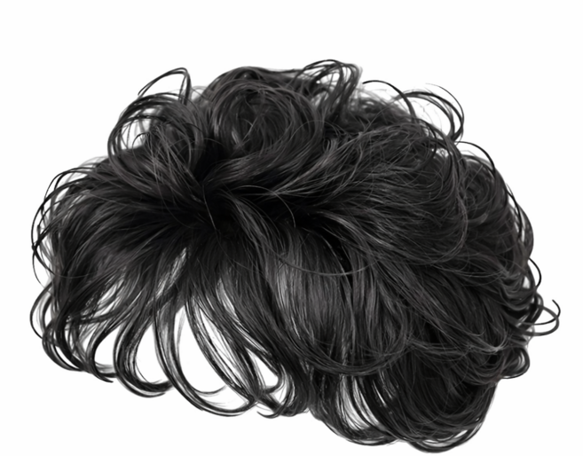 피에스컴퍼니 정수리가발 인모 자연스러운 볼륨 가발, 1개, 블랙