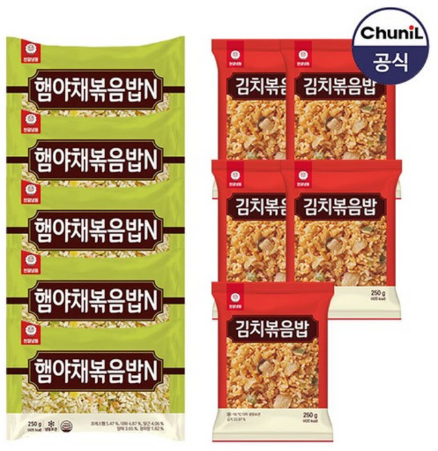 햄야채볶음밥 250g 5봉+김치볶음밥 250g 5봉, 1개, 없음