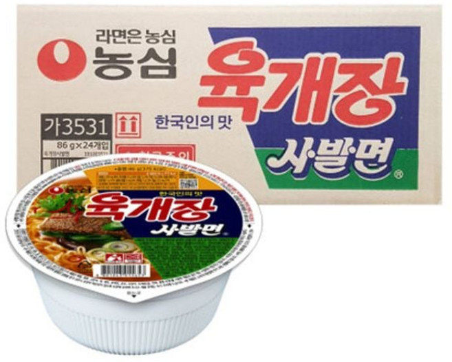 농심 육개장 사발면 86g (컵라면/24개/BOX) ths*9208dj, 0.9999458811255629