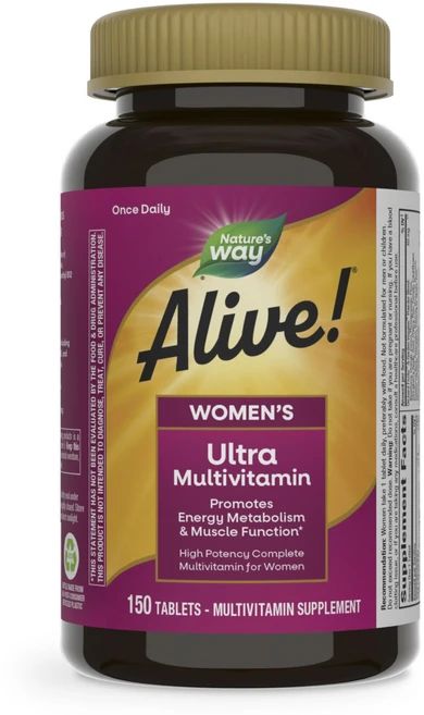 네이쳐스웨이 얼라이브! 우먼스 울트라 멀티비타민 타블렛, 150정, 1개 - 쿠팡