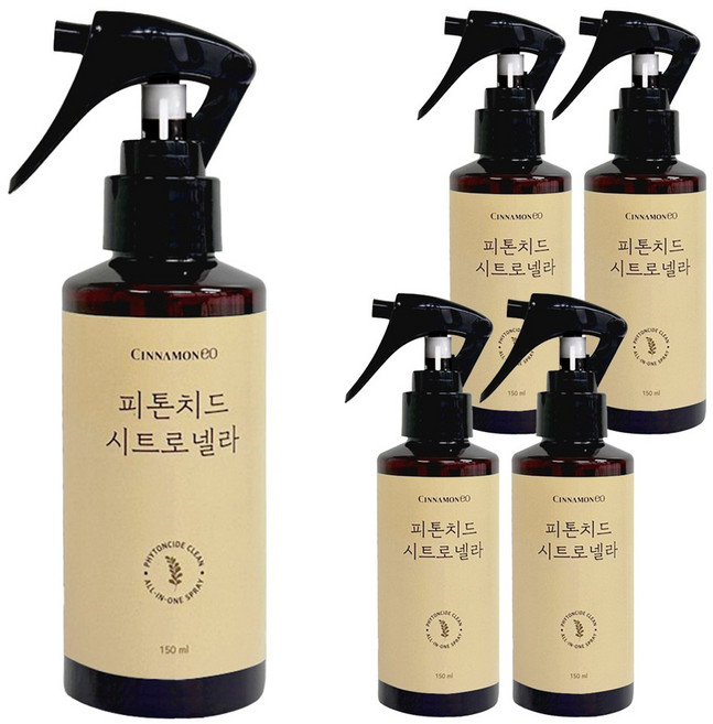 시나몬이오 피톤치드 시트로넬라 스프레이, 150ml, 5개