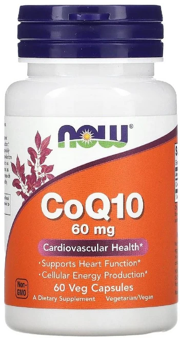 NOW Foods 코큐텐 코엔자임큐텐 혈압 영양제 CoQ10 60mg 60캡슐 180캡슐, 180정, 1개 - 쿠팡