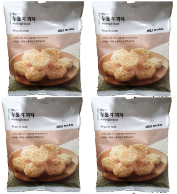 무인양품 누룽지 과자, 4개, 60g
