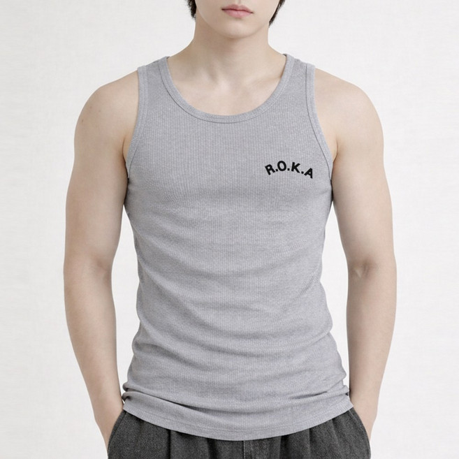 1+1 [2장묶음] ROKA 나시 남녀공용 로카 민소매 이너