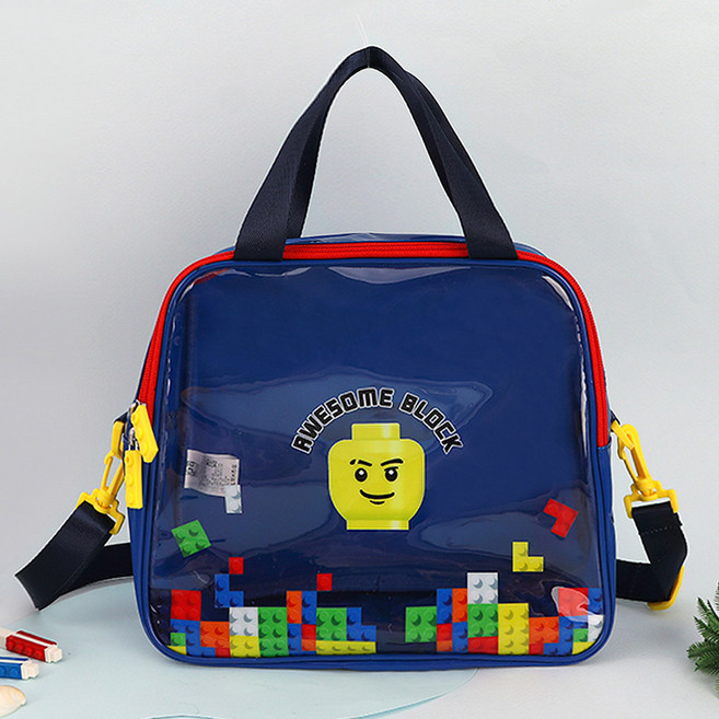 옥스포드 어썸 블록 수영가방 비치백 물놀이 가방, 블루