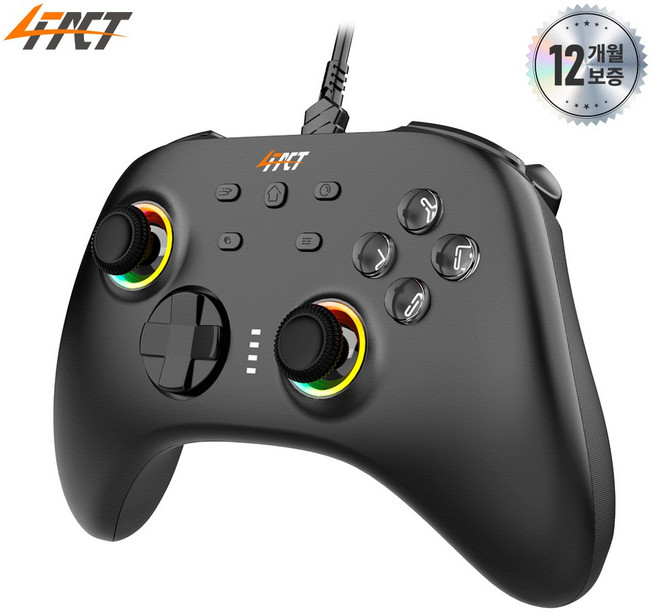 포팩트 GC01 게임패드 유선 컨트롤러 PC 스위치 안드로이드 스마트폰 아이폰 호환, 1개