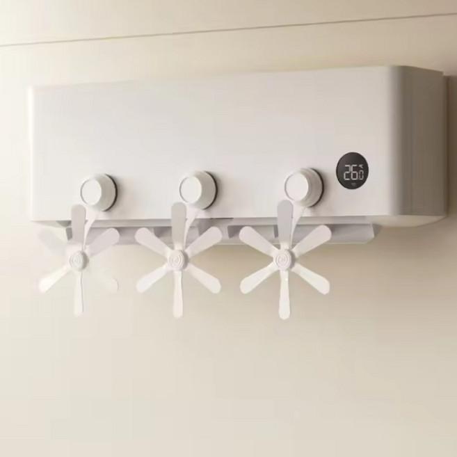광휘몰 에어컨 벽걸이 바람개비 무동력 날개 바람막이 가드 윈드바이저 공기순환 스탠드형 팬, 벽걸이 에어컨 바람개비 화이트