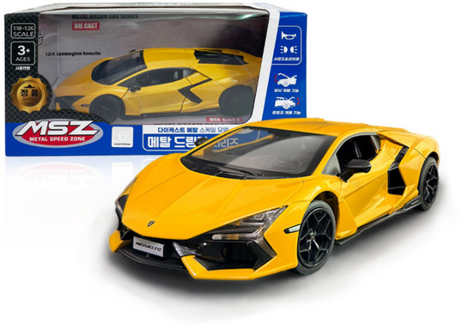 (선물완구) MSZ 메탈 드림카 람보르기니 레부엘토, 1개