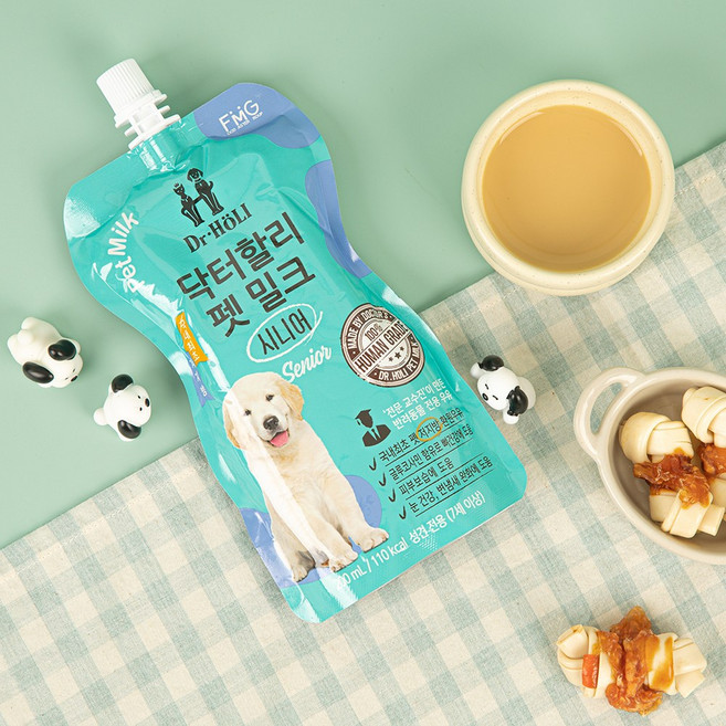 닥터할리 펫밀크 시니어 200ml (락토프리 관절 요로 건강 저지방), 10개