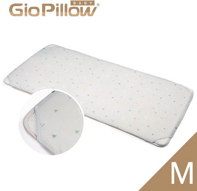 GIO Pillow 二合一嬰兒床墊 M號 60x120cm 透氣可水洗, 二合一M號-宇治山丘
