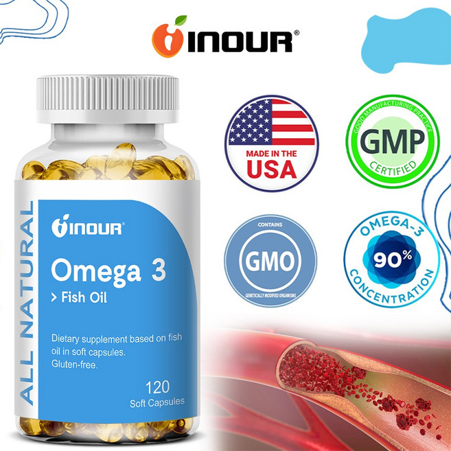 고순도 초고함량 오메가3 EPA DHA 무취 피쉬오일 심혈관 눈 건강 120캡슐, 1개, 60정