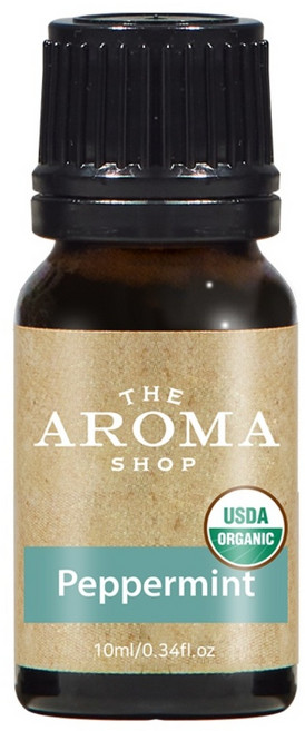 더아로마샵 USDA 유기농 에센셜오일 디퓨저 아로마테라피 숙면 힐링, 1개, 10ml, 페퍼민트 유기농 에센셜오일