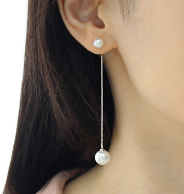 캔디플래닛 진주 롱 드롭 투웨이 패션 귀걸이