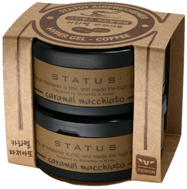 스타투스 커피 차량용 방향제 본품, 2개, 카라멜마끼아또