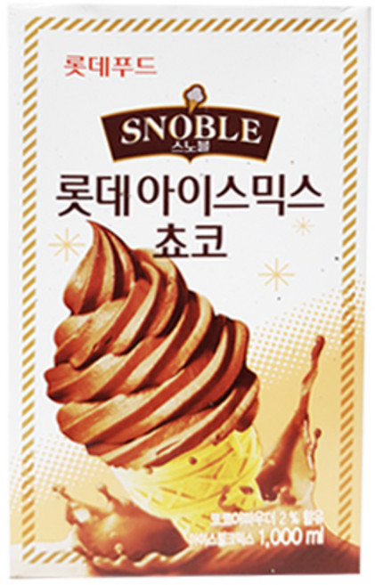 롯데 스노블 아이스믹스 초코 1박스 10팩 아이스크림, 10L, 1개