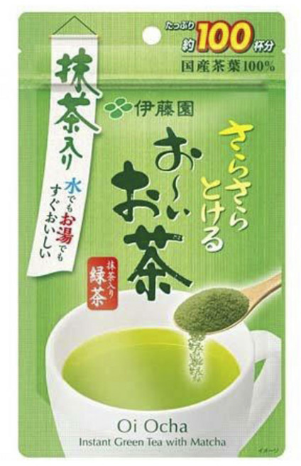 ITO EN 伊藤園 奧伊奧茶 含抹茶綠茶粉 夾鏈袋型, 1個, 1入, 80g