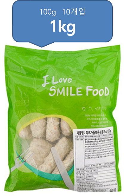 [패밀리푸드] 야미푸드 치즈 등심 롤까스 1kg (100g x 10입)