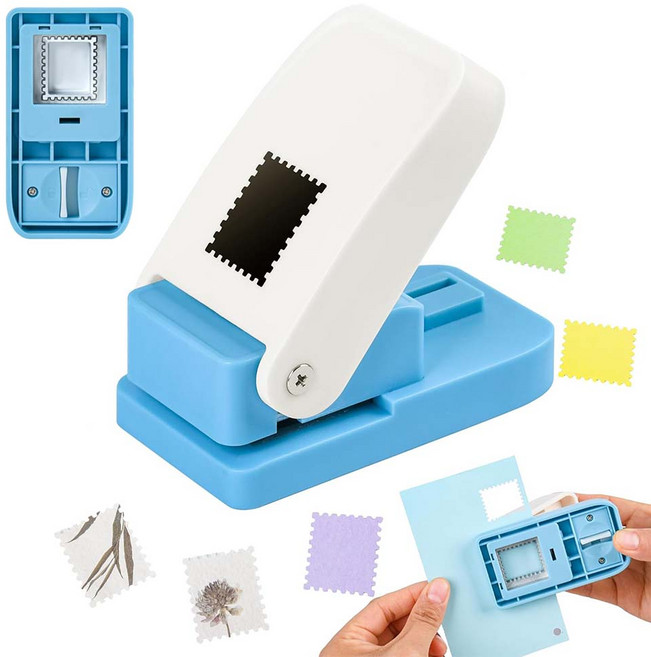 루베이 미니 우표 모양 펀칭기 DIY 종이공예 고정밀 컷팅 스크랩북/메시지카드/태그, 1개, A