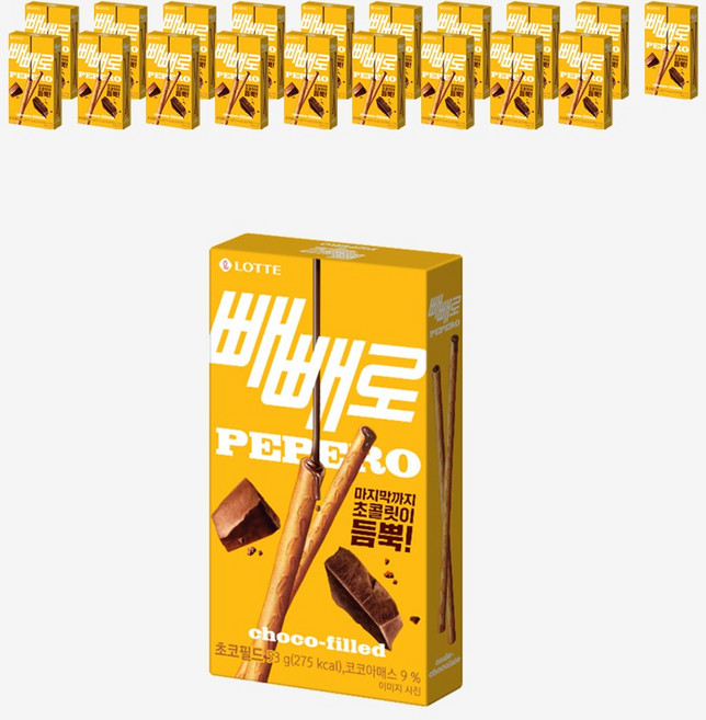 빼빼로 초코필드, 53g, 20개