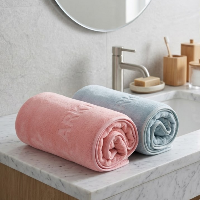 아크디 먼지없는 고급 바스타월 대형, 베이비핑크, 1개