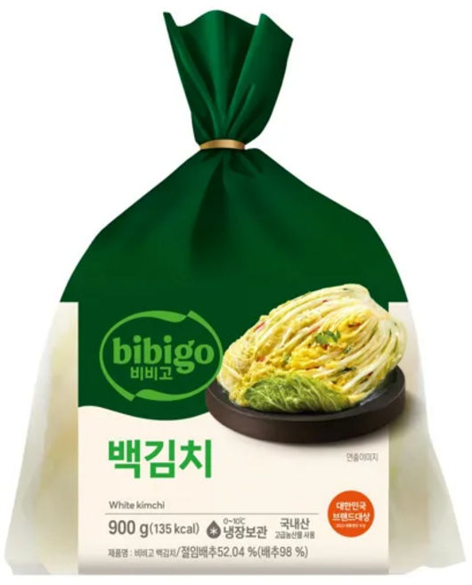 cj 비비고 백김치, 900g, 1개