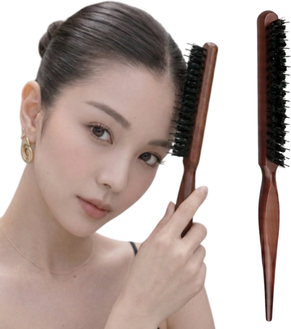 기슈 업스타일 브러쉬 돈모 백콤 슬릭번 올백 빗, 1개, 돈모브러쉬