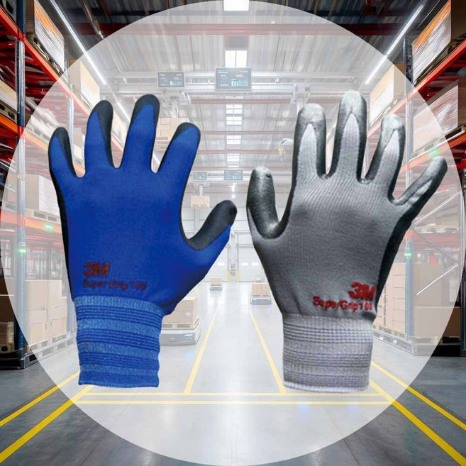 수퍼그립 100 안전장갑 물류장갑 코팅작업장갑 베임방지장갑 현장장갑 노가다장갑 일장갑, 회색 M(품)(절)