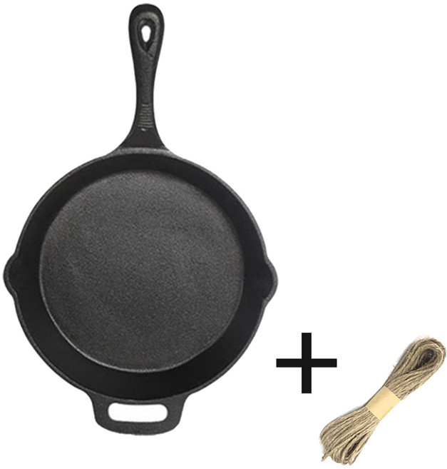 지아지 주물 무쇠 후라이팬 그릴팬, 무쇠팬 10인치(손잡이) (26cm)