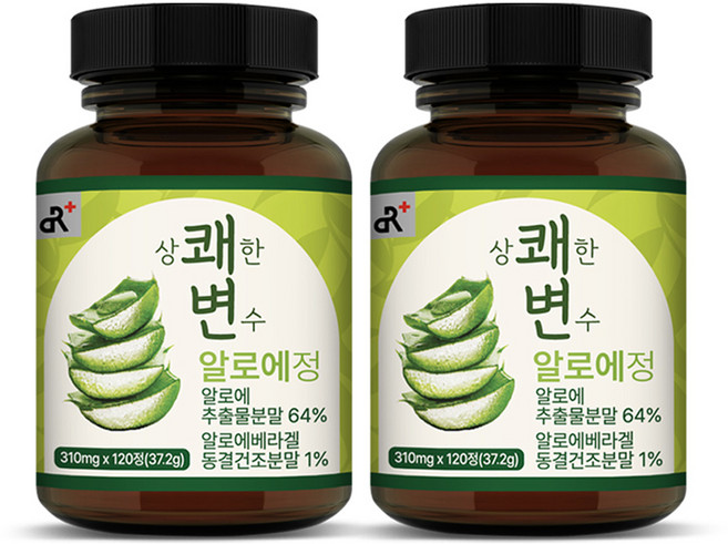 상쾌한 변수 알로에정 120정, 2개, 37.2g